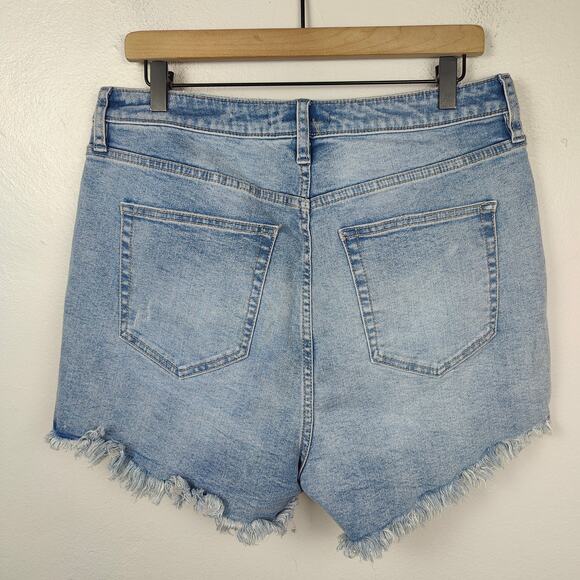 Free People We The Free Crvy Vintage High Rise Jean Shorts Womens 32 High Tide - Picture 4 of 9